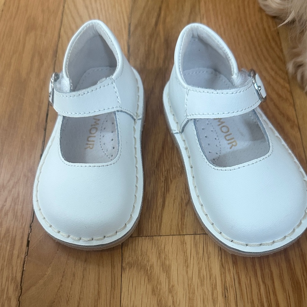 Chic White Kids Dress Shoes